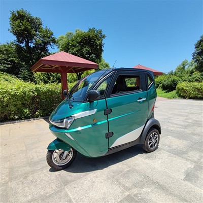 Jualan Panas 3-Motosikal Elektrik Beca Roda Dengan Kabin Tertutup